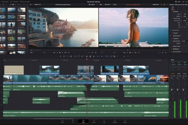 De Edit page van Davinci Resolve