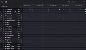 Keyframe editor in DaVinci Resolve 20